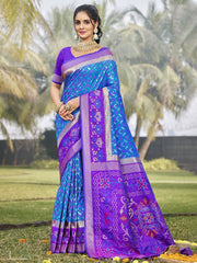 Silk Woven Work Festival Tassle Saree