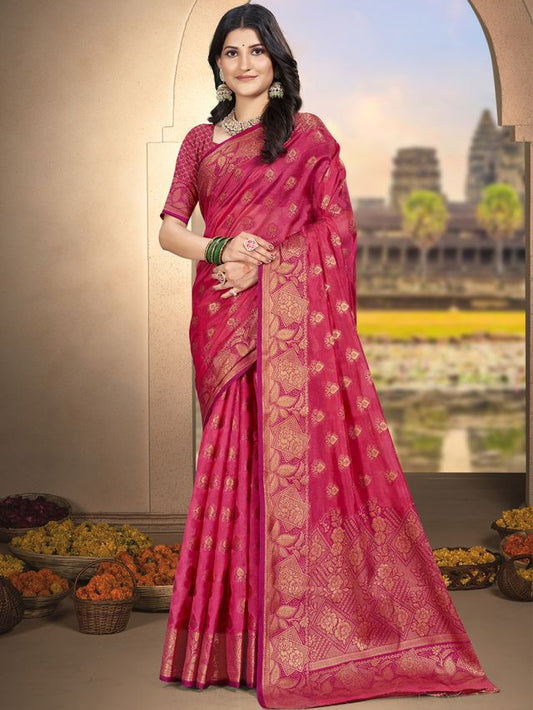 Silk Woven Work Festival Tassle Saree