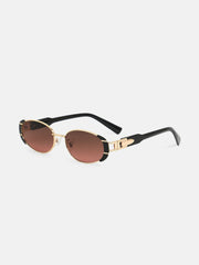 The Platform Oval Sunglass - Onyx Black
