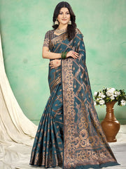 Silk Woven Work Festival Tassle Saree