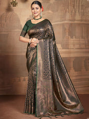 Silk Woven Work Festival Tassle Saree