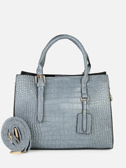 Textured Zip Lock Hand Bag with Handle detail