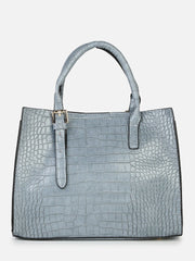 Textured Zip Lock Hand Bag with Handle detail