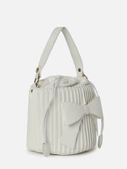 Striped Drawstring Duffel Bag with Tie up detail