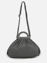 Textured Magnet Lock Duffel Bag