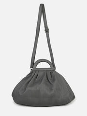 Textured Magnet Lock Duffel Bag