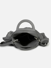 Textured Magnet Lock Duffel Bag