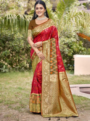 Silk Woven Work Festival Tassle Saree