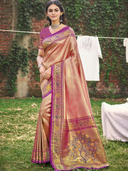 Paithani Silk Woven Work Festival Tassle Saree