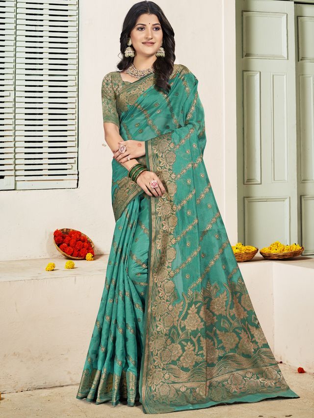 Silk Woven Work Festival Tassle Saree