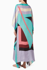 Pastel Silk Crepe Kaftan