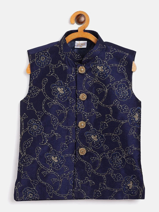 Boys' Navy Blue Nehru Jacket