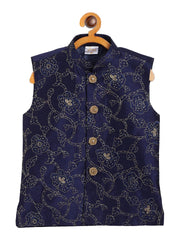 Boys' Navy Blue Nehru Jacket