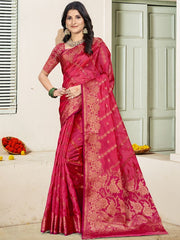 Silk Woven Work Festival Tassle Saree