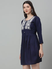 Women's Embroidered A-line Dress