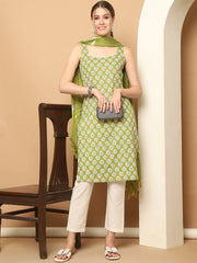 Green printedKurta with pallazos dupatta set ( JOKPL D64G 1563 Green )