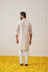 Sequin Embroidered Pure Cotton Kurta with Pyjamas