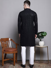 Sequin Embroidered Pure Cotton Kurta with Pyjamas