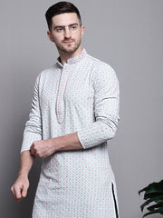 Sequin Embroidered Pure Cotton Kurta with Pyjamas