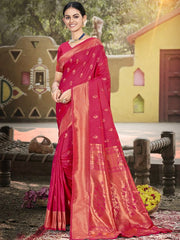 Silk Woven Work Festival Tassle Saree