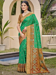 Silk Woven Work Festival Tassle Saree