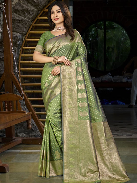 Silk Woven Work Festival Tassle Saree