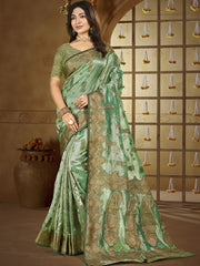 Silk Woven Work Festival Tassle Saree