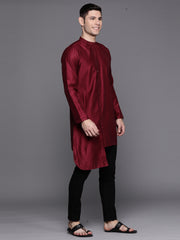 Wine Solid Liva Straight Kurtas