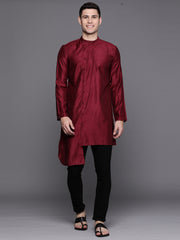 Wine Solid Liva Straight Kurtas