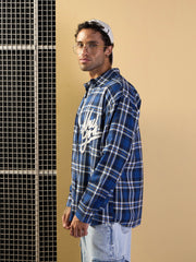 Men Blue & White Check NEW YORK Oversize Shirt