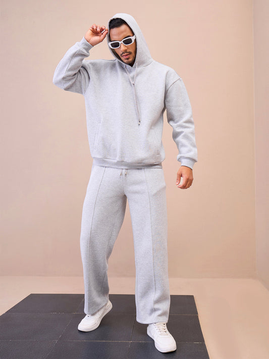 Men Grey Oversize Hoodie