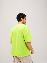 Unisex Green WHAT WOW Oversized T-Shirt