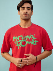 Unisex Red CHEMICAL ROMANCE Oversize T-Shirt