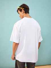 Unisex White SOCIAL INTROVERT Oversize T-Shirt