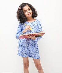 Printed Cotton blend Jersey Pajama Set