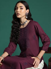 Indo Era Ethnic Motifs Embroidered Sequinned Kurta