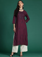 Indo Era Ethnic Motifs Embroidered Sequinned Kurta