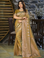 Silk Woven Work Festival Tassle Saree