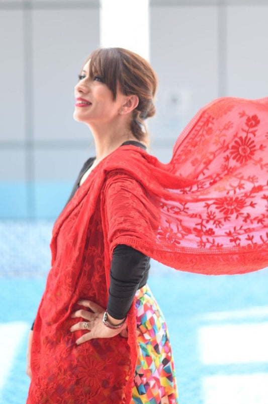 Chiffon Embroidered Dupatta