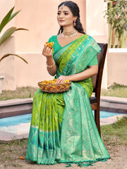 Silk Woven Work Festival Tassle Saree