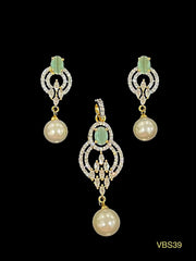 AD-Studded Jewellery Set - VBS39