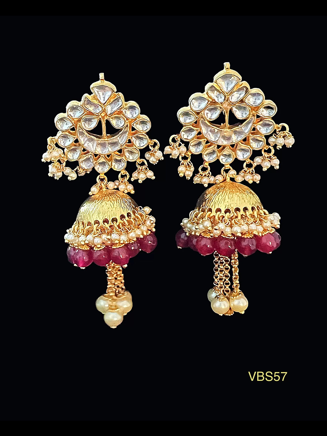 AD-Studded Handcrafted Earrings - VBS57