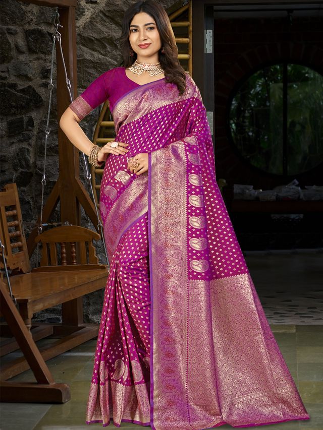 Silk Woven Work Festival Tassle Saree