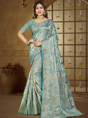 Silk Woven Work Festival Tassle Saree