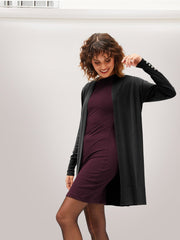 Women Black Front Open Shrug