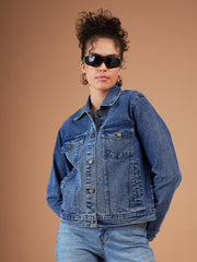 Women Denim Regular Jacket