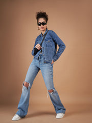 Women Denim Regular Jacket