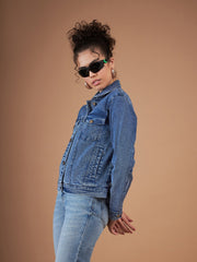 Women Denim Regular Jacket