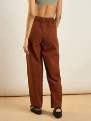 Women Rust Denim Straight Fit Jeans