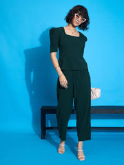 Women Emerald Knit Tapered Pants